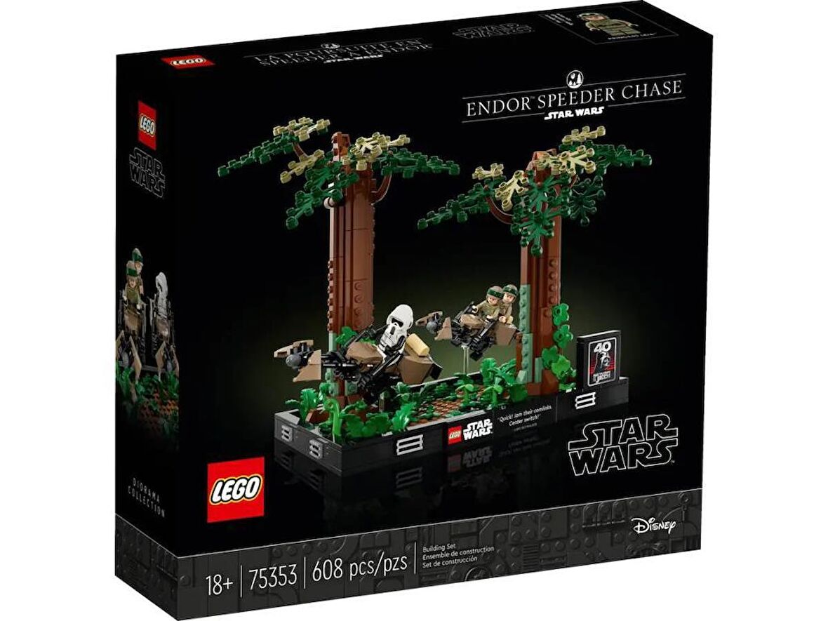 LEGO Star Wars 75353 Endor Speeder Chase Diorama