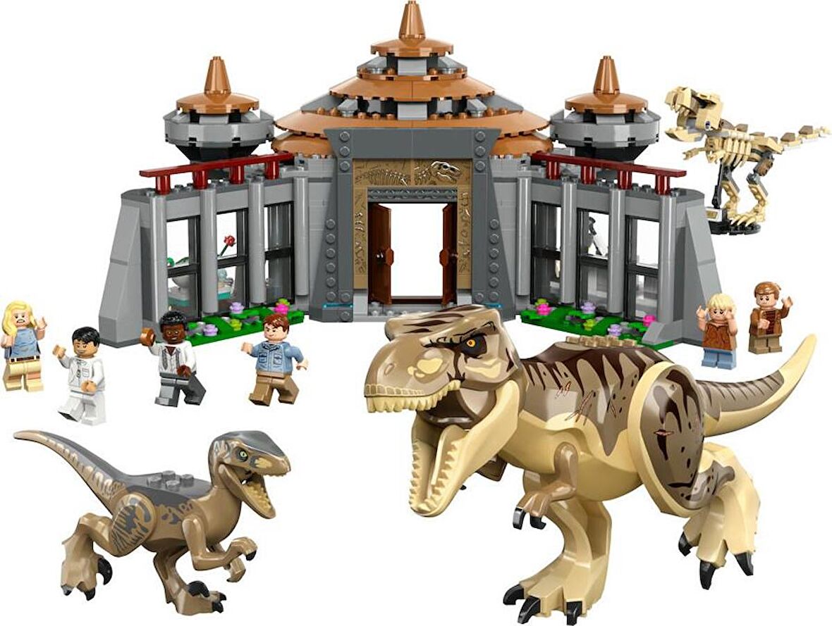 LEGO 76961 Jurassic World Ziyaretçi Merkezi: T. rex ve Raptor Saldırısı