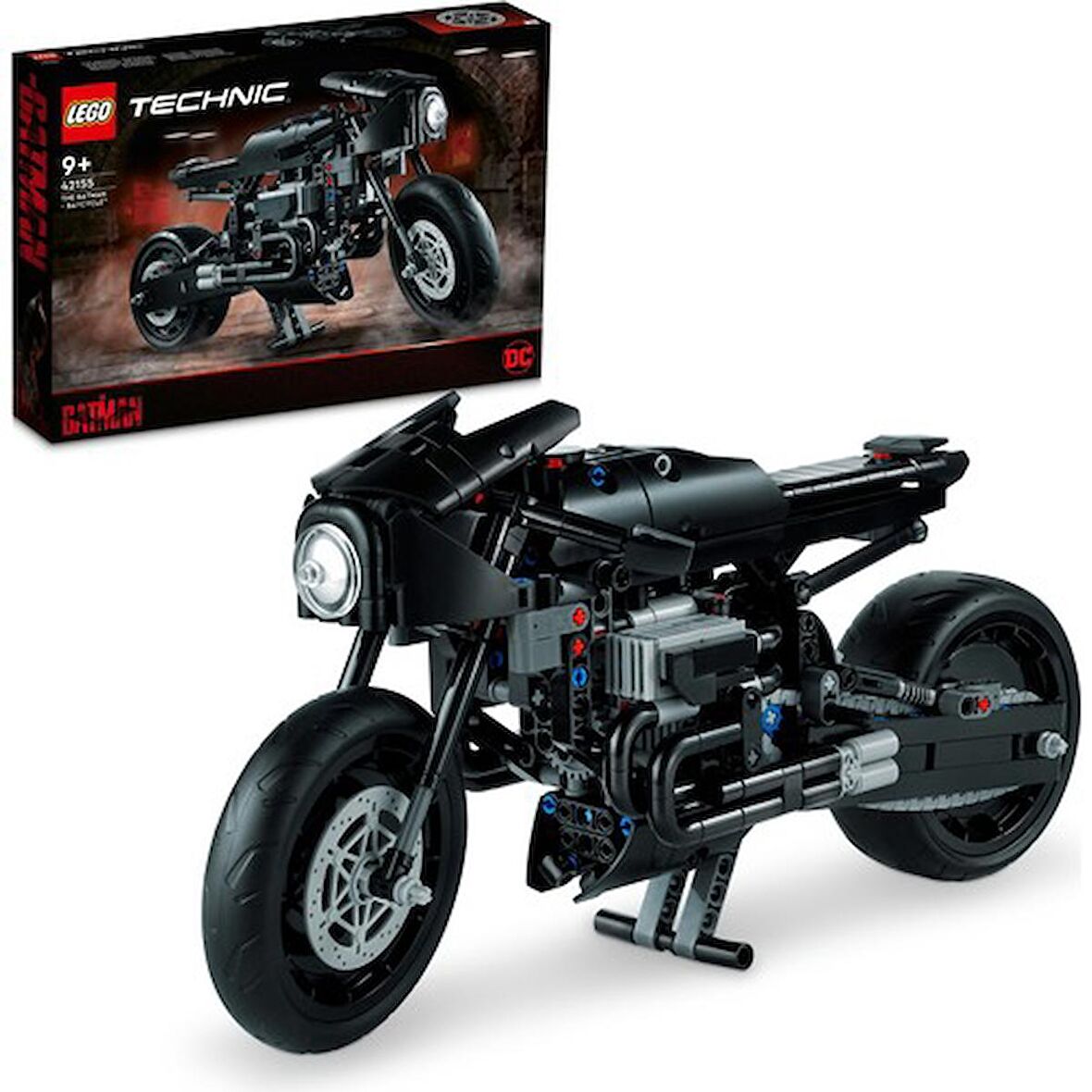 LEGO® Technic BATMAN - BATCYCLE™ 42155 - 9 Yaş ve Üzeri Çocuklar için Batman’in Motosikletinin Modelini İçeren Yaratıcı Oyuncak Yapım Seti (641 Parça)