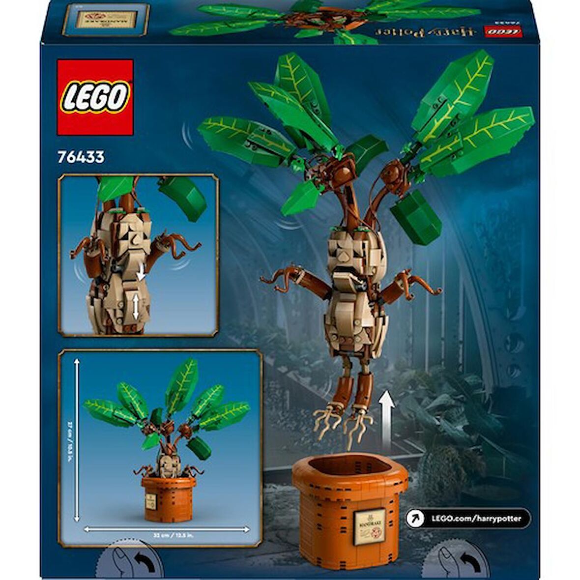 LEGO® Harry Potter# Adamotu 76433 - 10 Yaş ve Üzeri Çocuklar için Koleksiyonluk Saksılı Adamotu Oyuncak Figürü Yapım Seti (579 Parça)