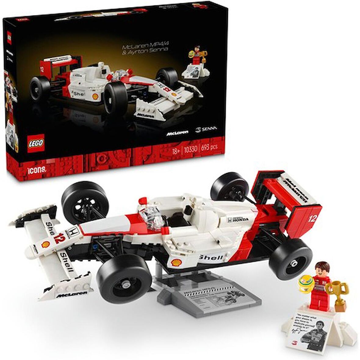 LEGO® ICONS Mclaren Mp4/4 ve Ayrton Senna 10330 