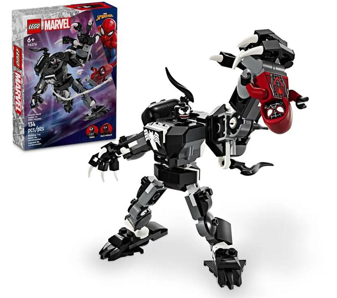 Lego Marvel 76276 Venom Mech Armor vs. Miles Morales