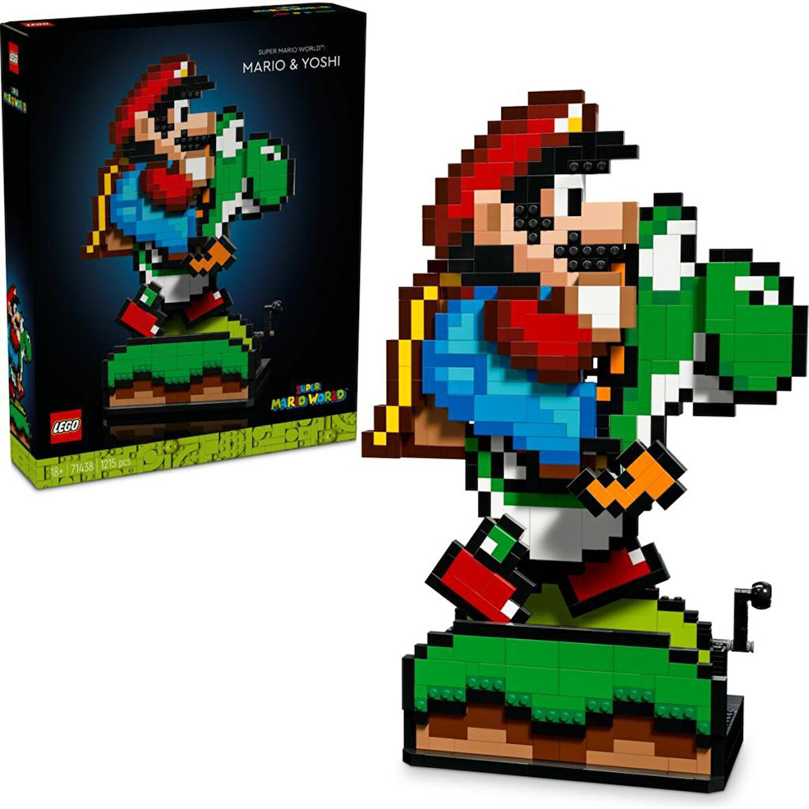 Super Mario World: Mario ve Yoshi 71438 - Yetişkinler Için Sergilenebilir Koleksiyonluk Yapım Seti (1215 Parça)