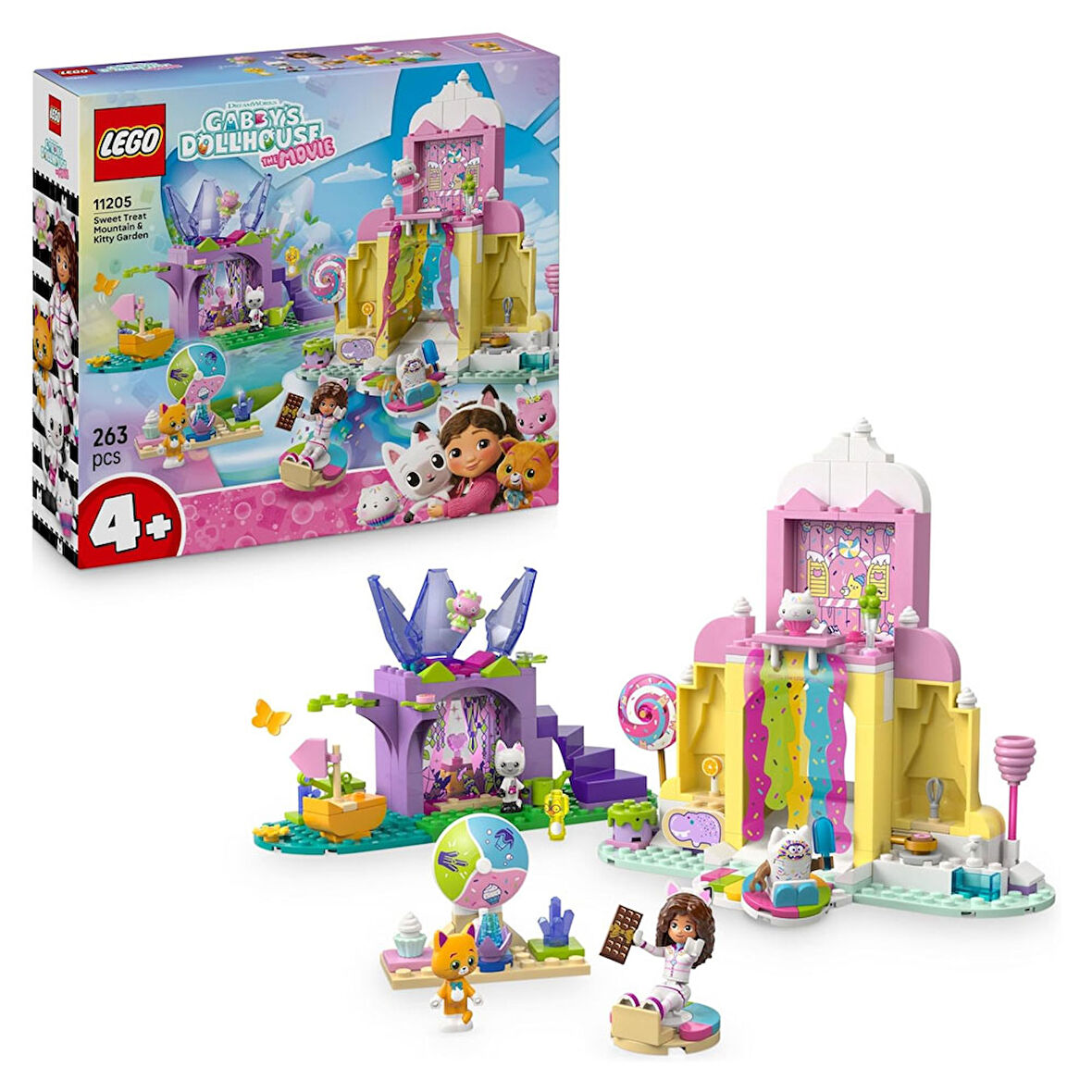 LEGO Gabby's Dollhouse Tatlı Şekerleme Dağı ve Kedi Bahçesi 11205