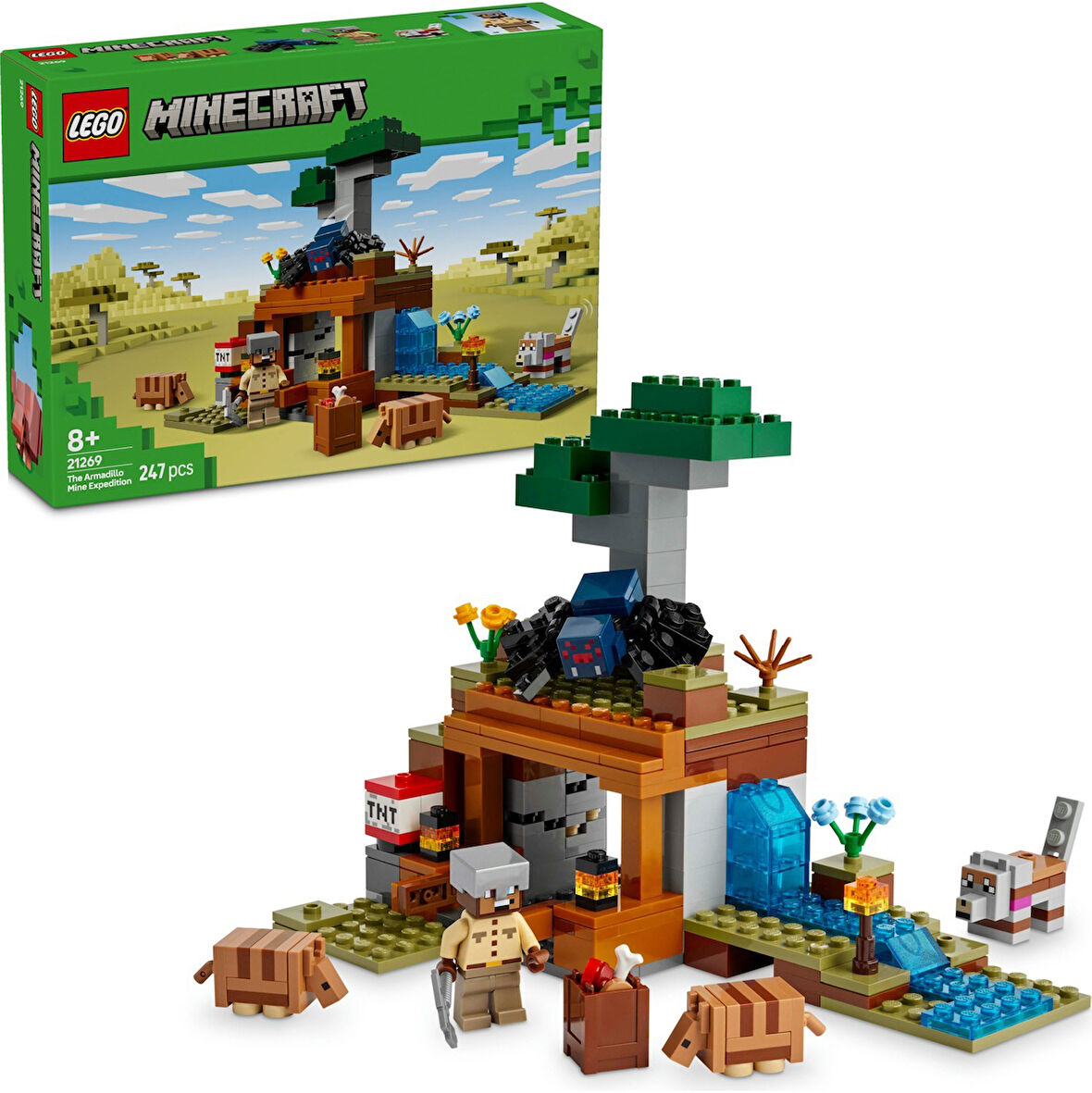  Lego Minecraft® Armadillo Maden Keşfi 21269  247 Parça 