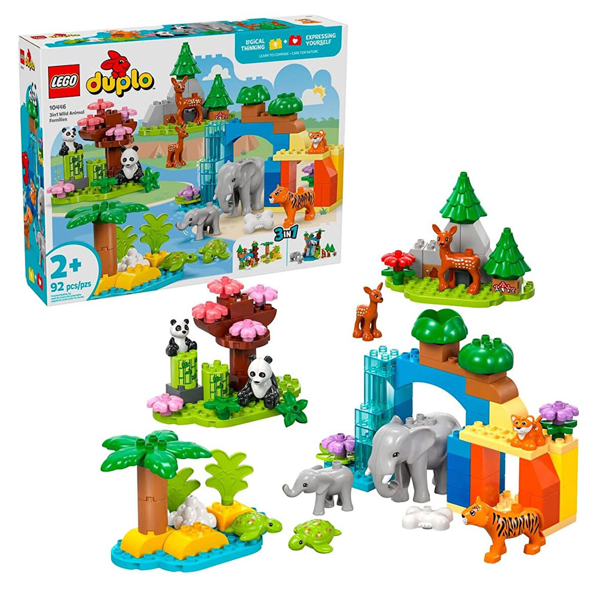 LEGO DUPLO Kasabası 3’ü 1 Arada Vahşi Hayvan Aileleri 10446