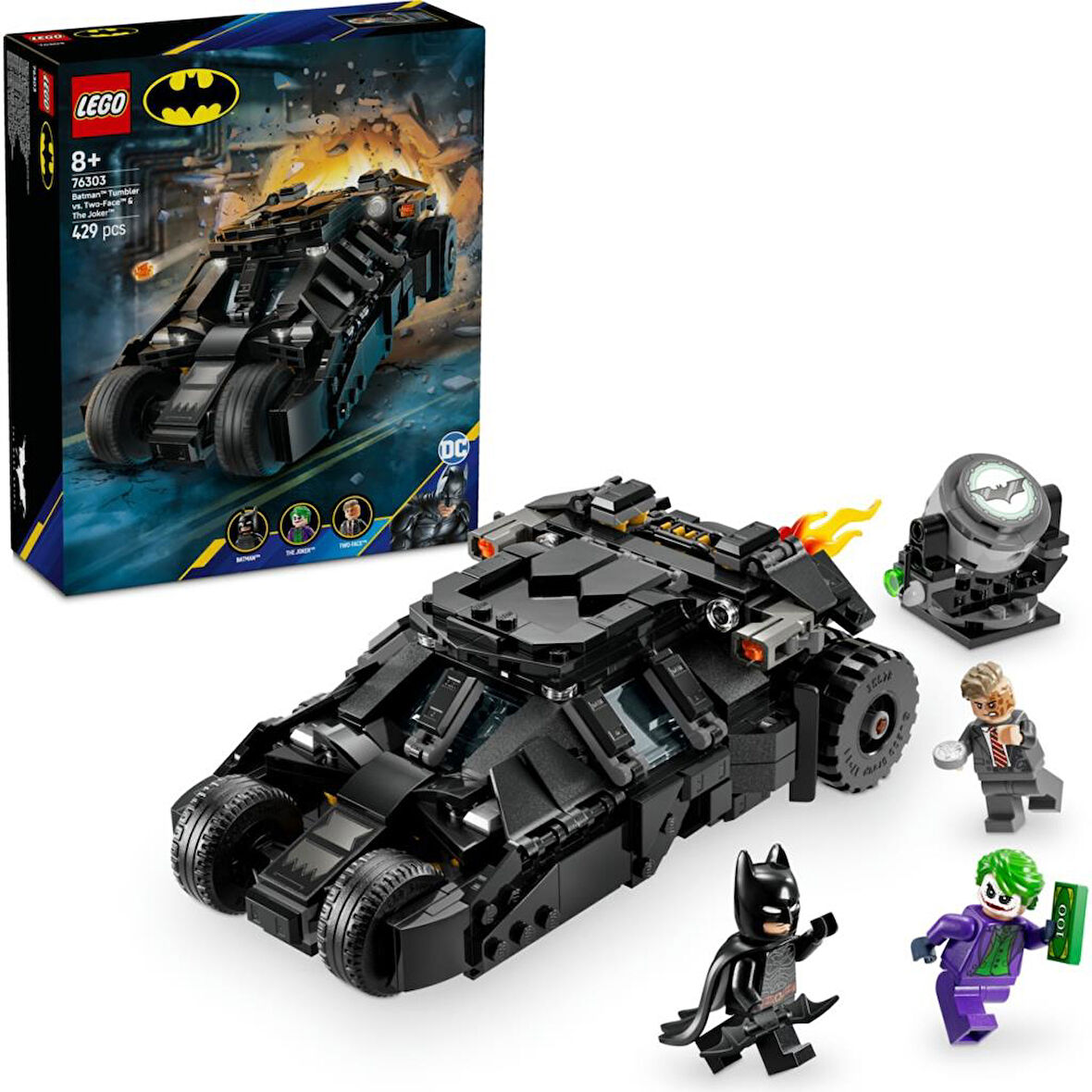 LGO 76303 DC Batman™: Batman Tumbler, Two-Face™ ve Joker™’e Karşı
