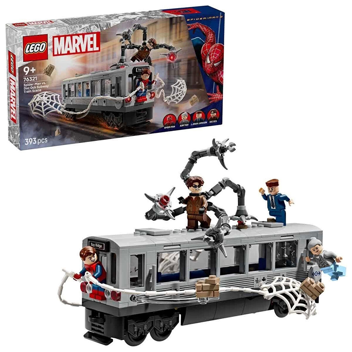 76321 Lego Marvel Örümcek Adam ile Doktor Oktopus Metroda 393 parça +9 yaş