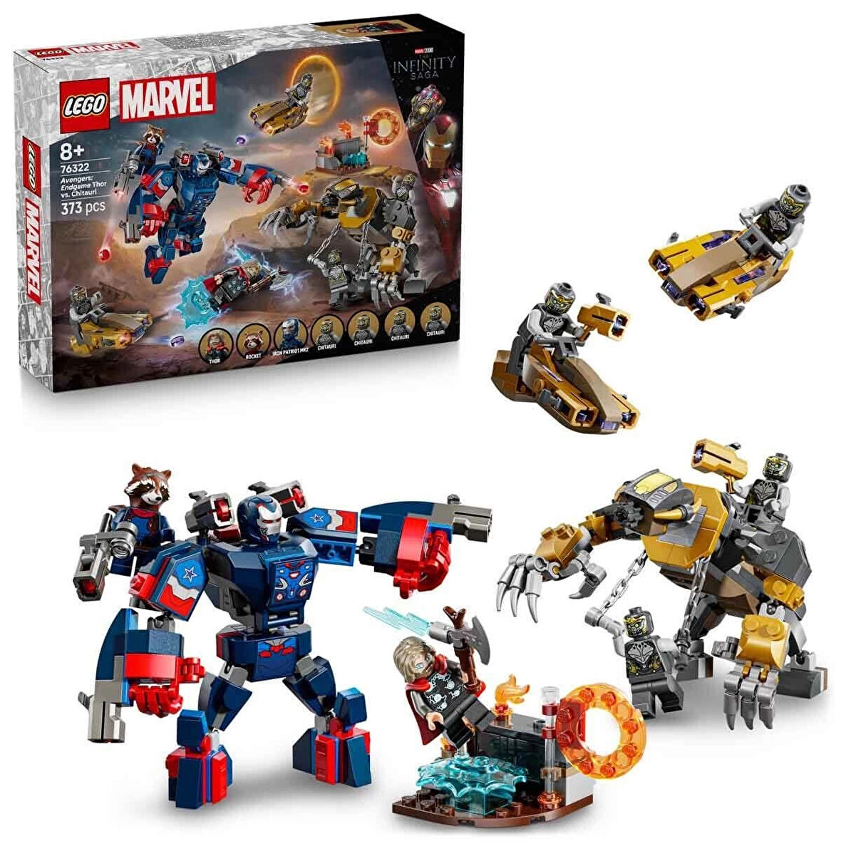 76322 Lego Marvel Avengers: Endgame Thor, Chitauriye Karşı 373 parça +8 yaş
