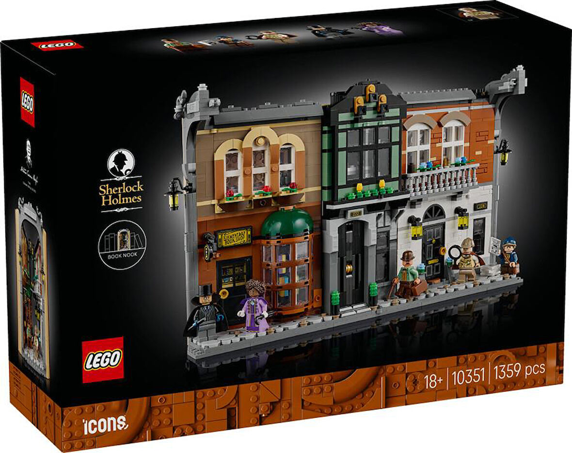 Lego Icons Sherlock Holmes: Kitaplık Dekoru 10351