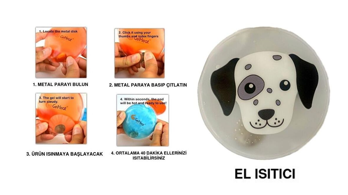 KÖPEKLİ CEP SOBASI,EL ISITICI,SICAK SU TORBASI PVC  9cm