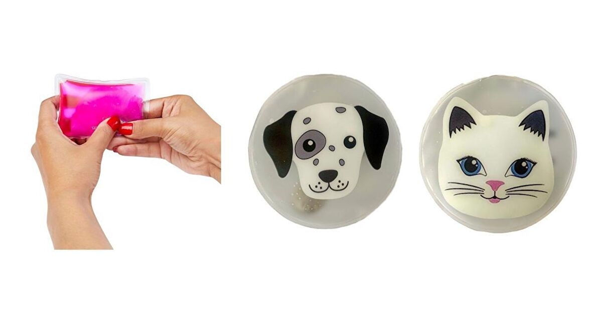 KEDİ VE KÖPEKLİ CEP SOBASI,EL ISITICI,2 ADET SICAK SU TORBASI PVC  9cm