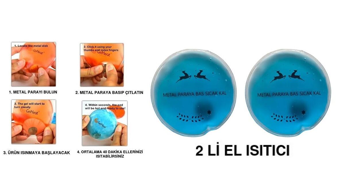 MAVİ CEYLAN CEP SOBASI,EL ISITICI,2 ADET SICAK SU TORBASI PVC  9cm