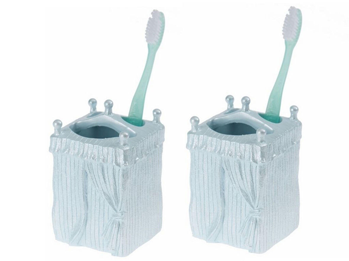 2 ADET DİŞ FIRÇALIK DENİZ FENERİ MODEL POLİRESİN 7X7X12CM BANYO SETİ