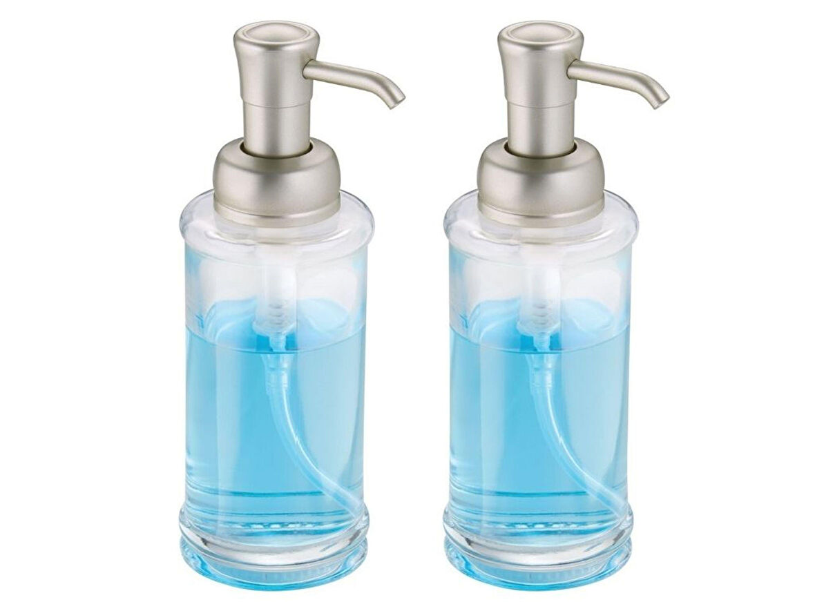 2 ADET CAM SIVI SABUNLUK ŞEFFAF  7x7x20cm 325ml