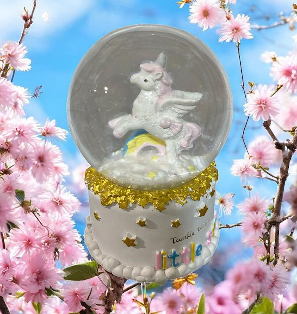 8 cm Müzikli Işıklı  Pony Kar Küresi 5854