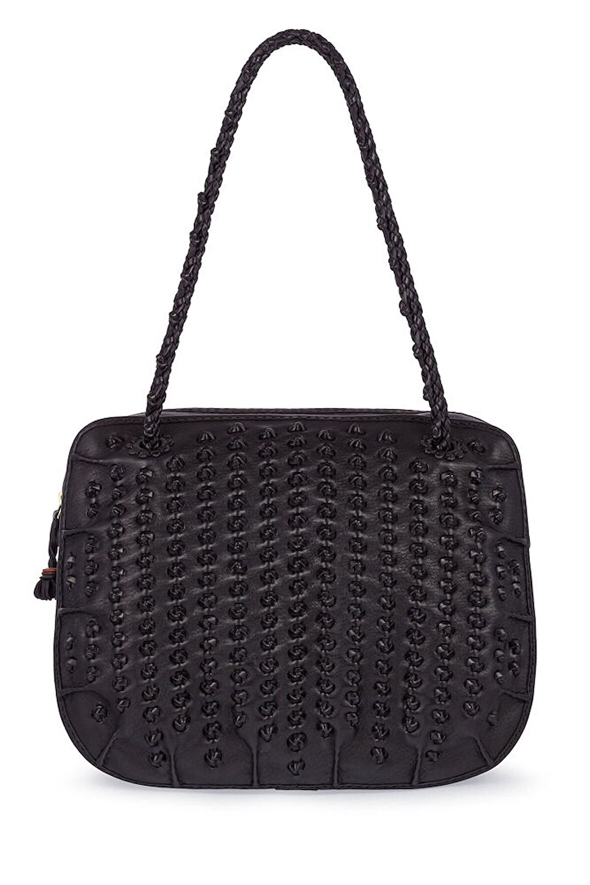 Gön Handmade Siyah Kadın Omuz Çantası Kirpi