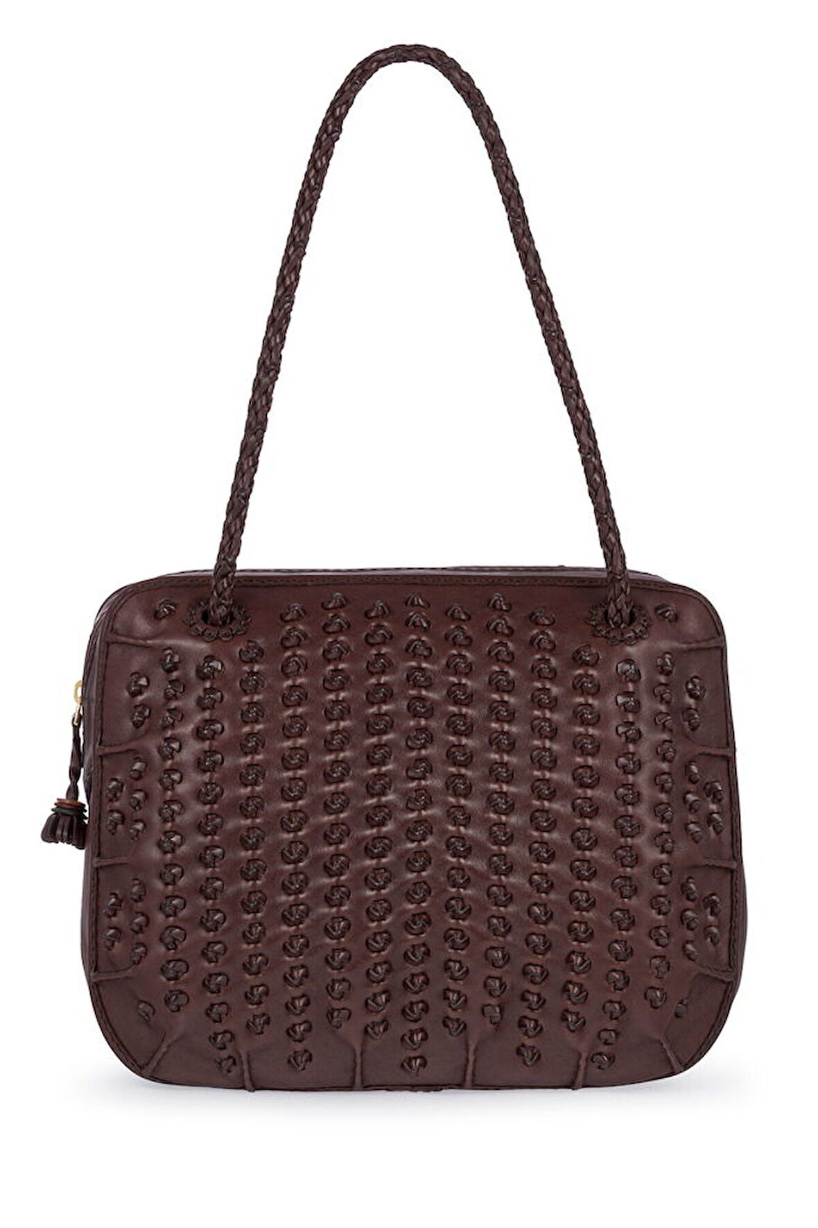 Gön Handmade Kahve Kadın Omuz Çantası Kirpi