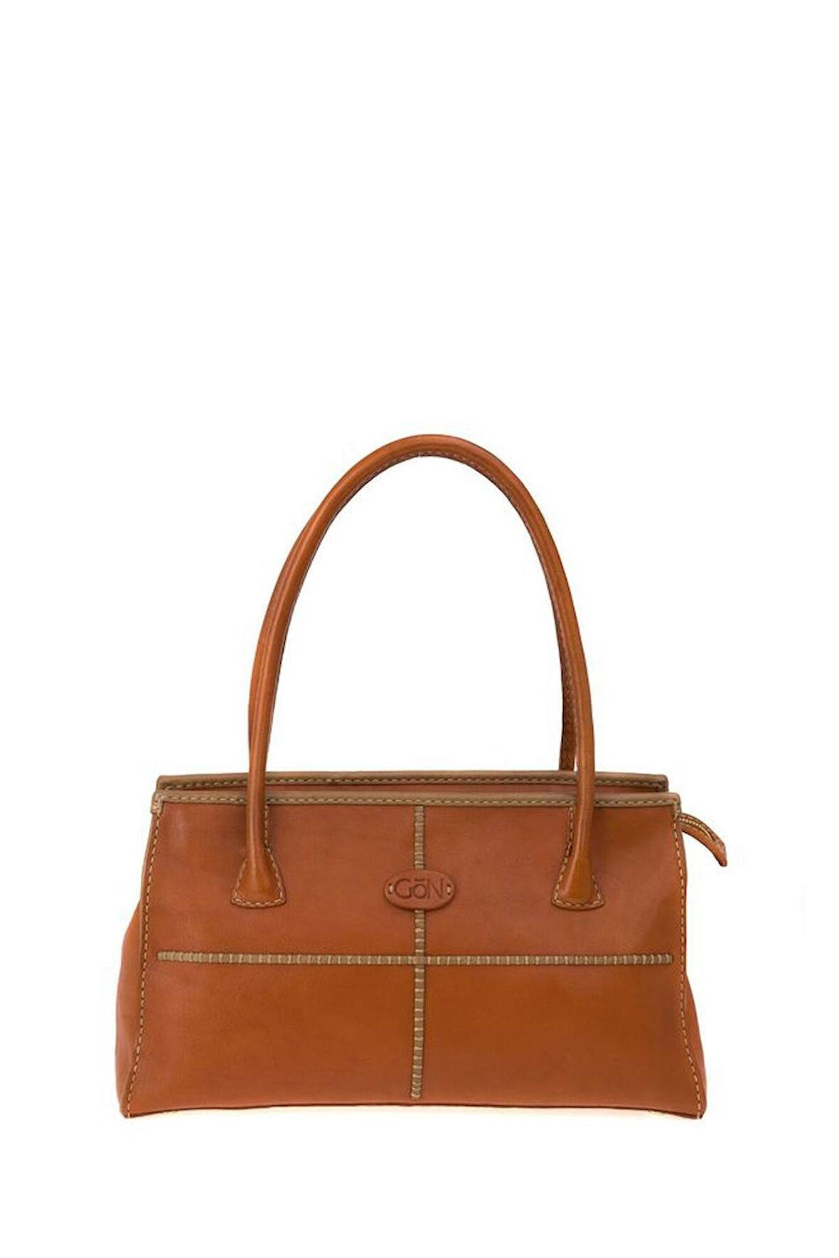 Gön Sanra Taba Deri/Gri Kadın Omuz Çantası 048 Sanra