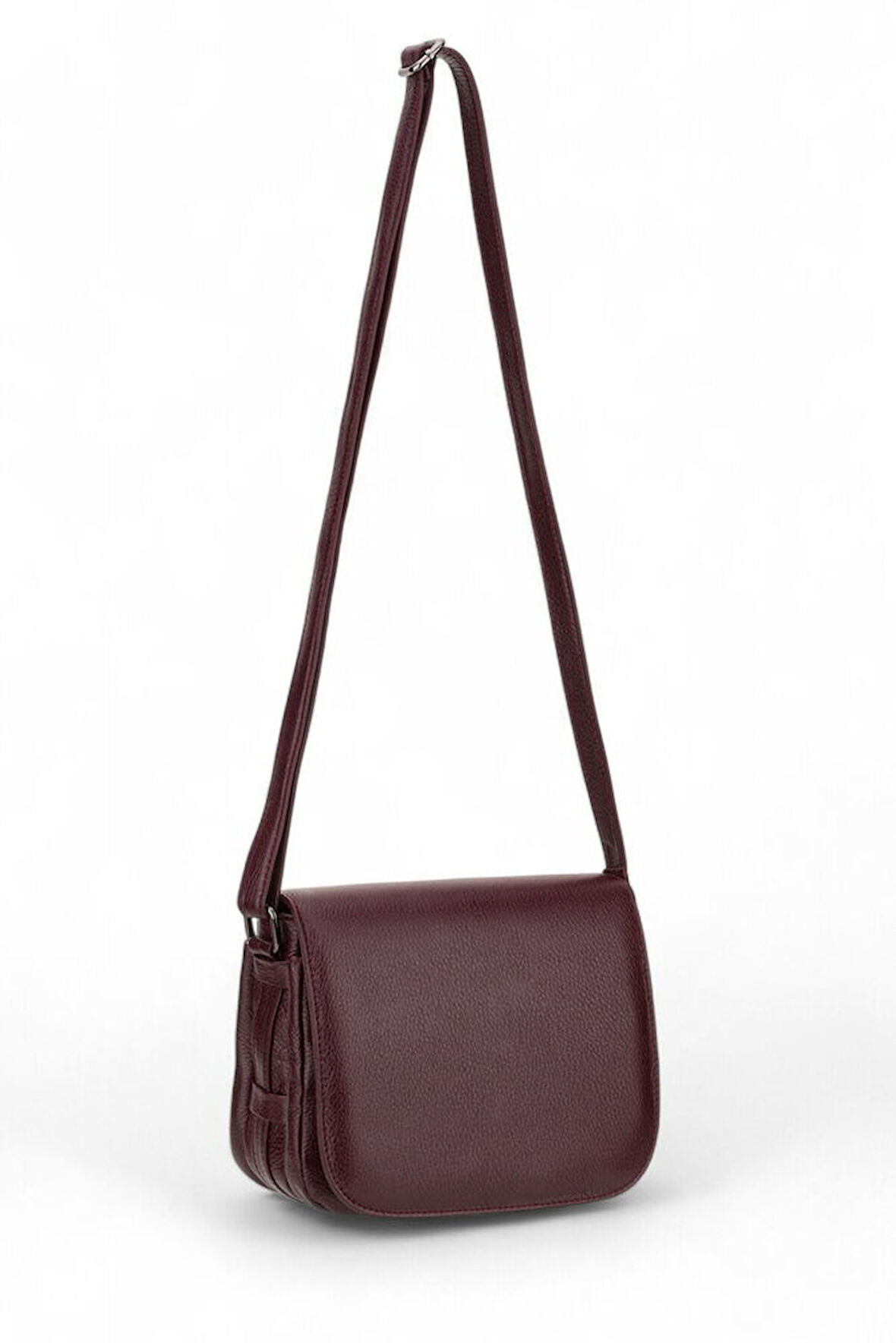 Bilik Deri  Bordo Soft Deri Kadın Çapraz Askılı Çanta BLM 622