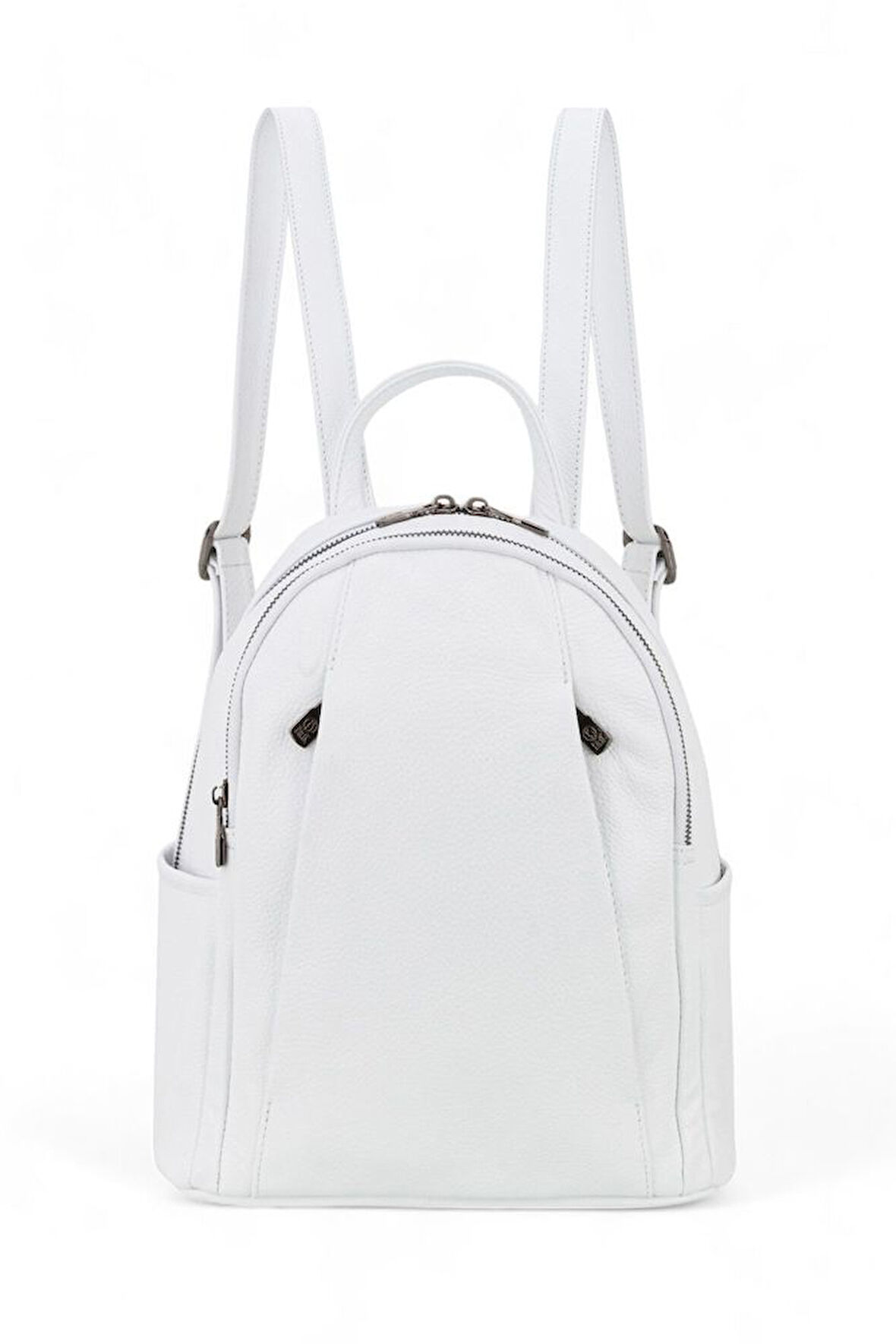 Bilik Deri  Beyaz Rölax Deri Kadın Sırt Çantası BLM01 9550