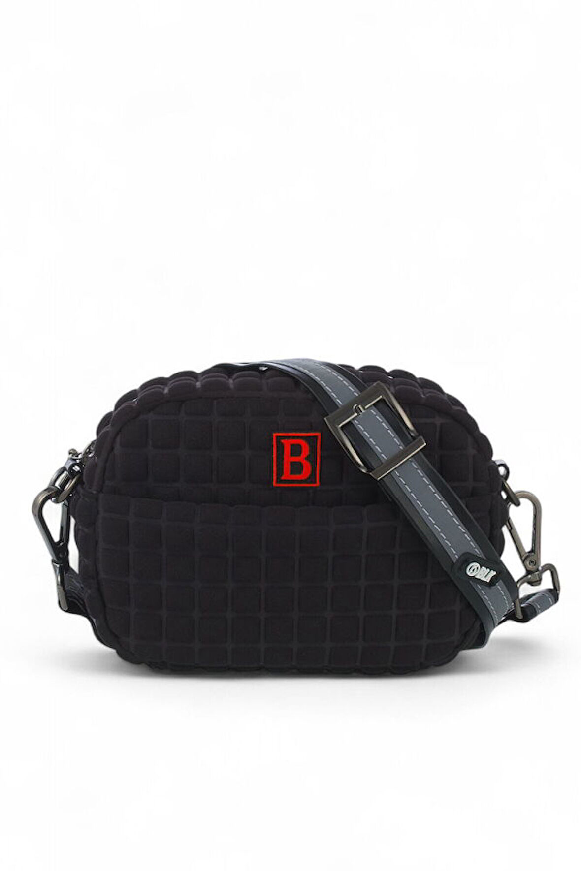 Bilik Deri Scuba Siyah Kadın Çapraz Askılı Çanta BALL