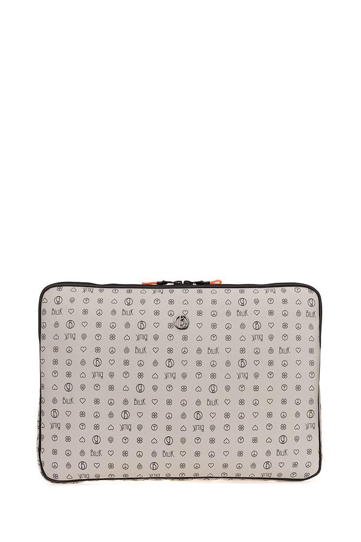 Bilik Deri Monogram Gri Unisex Laptop & Evrak Çantası LAPTOP-MN 15,6"