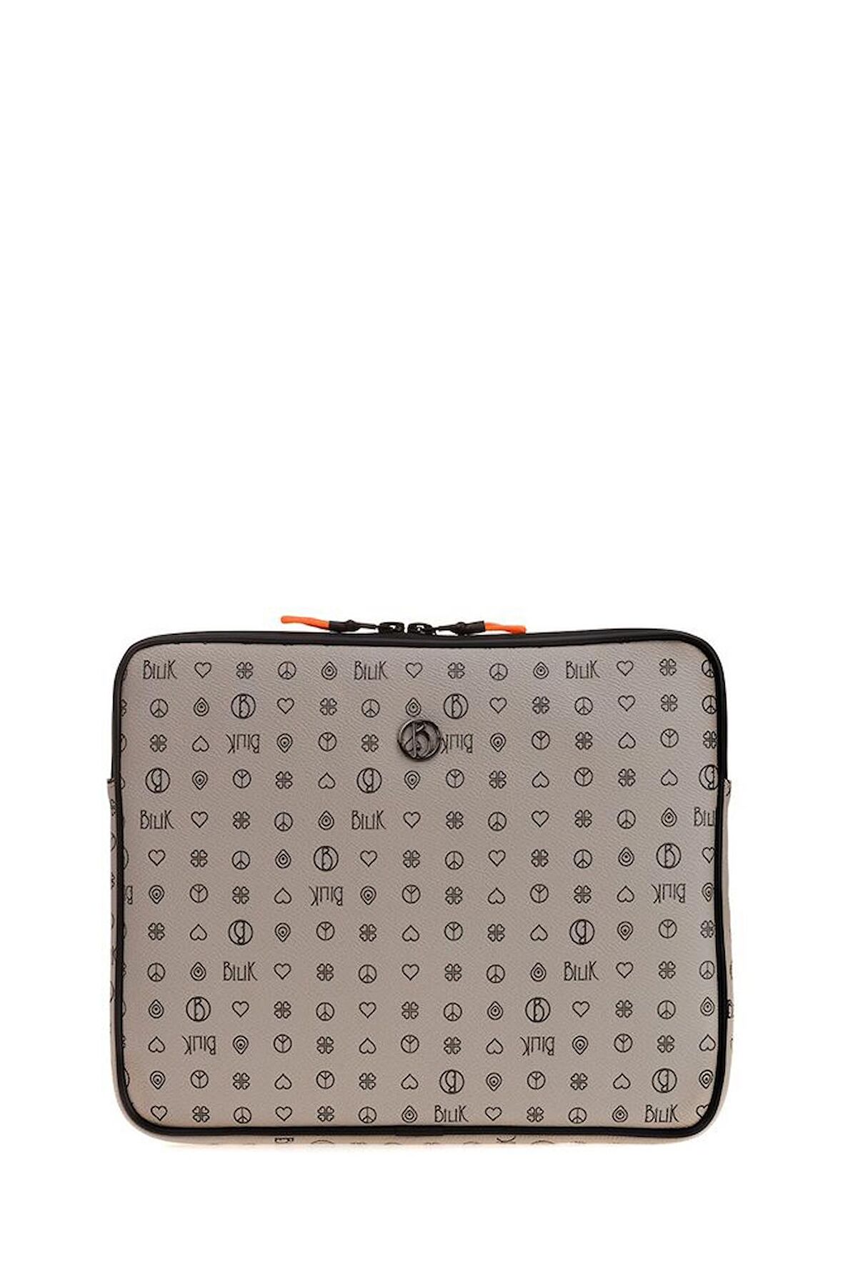 Bilik Deri Monogram Gri Unisex Laptop & Evrak Çantası TABLET-MN 12"