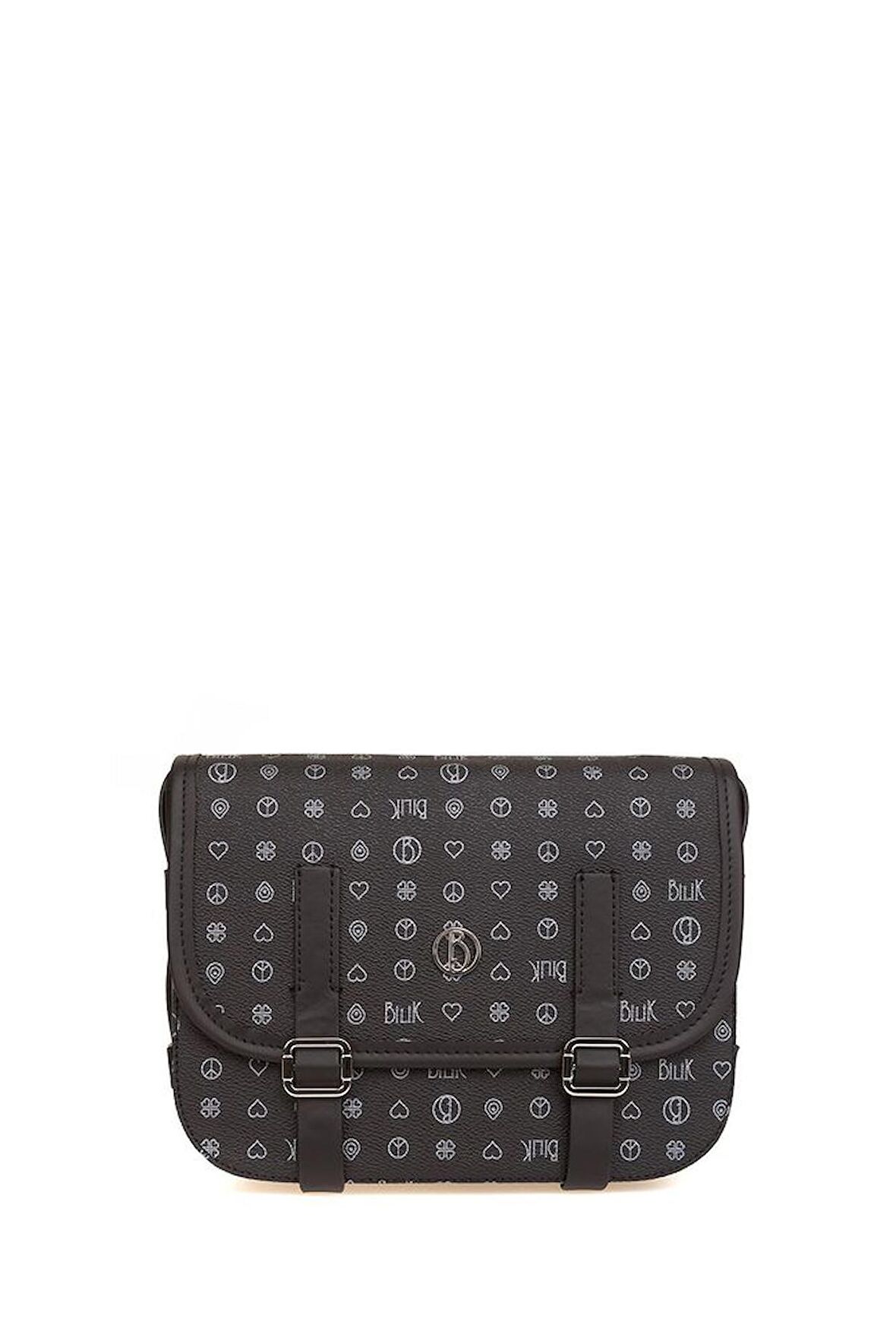 Bilik Deri Monogram Siyah Kadın Çapraz Askılı Çanta İV Z-24-MG