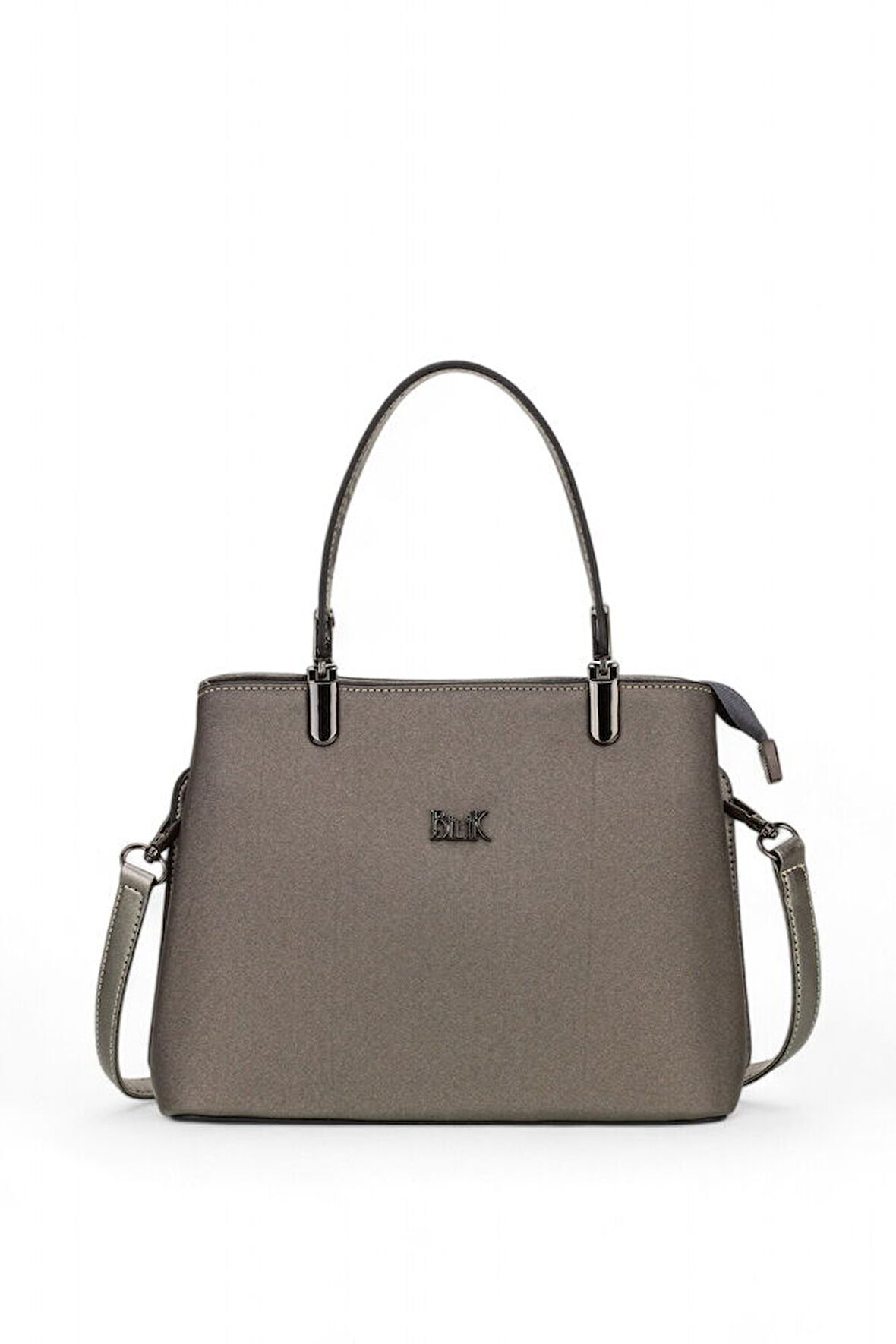 Bilik Deri  Platin Kumaş Kadın El Çantası RİV 222-KM