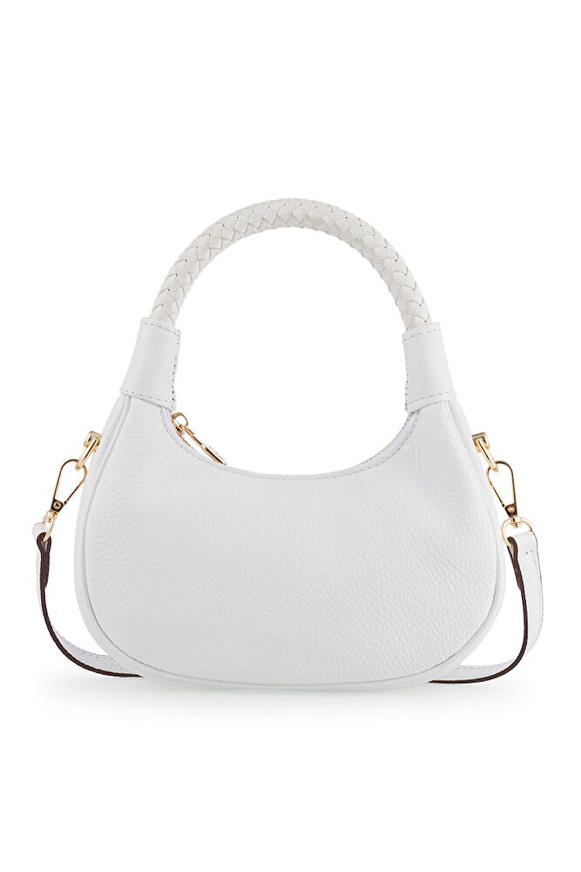 Bilik Deri Mini Beyaz Kadın El Çantası BLM 7560-R