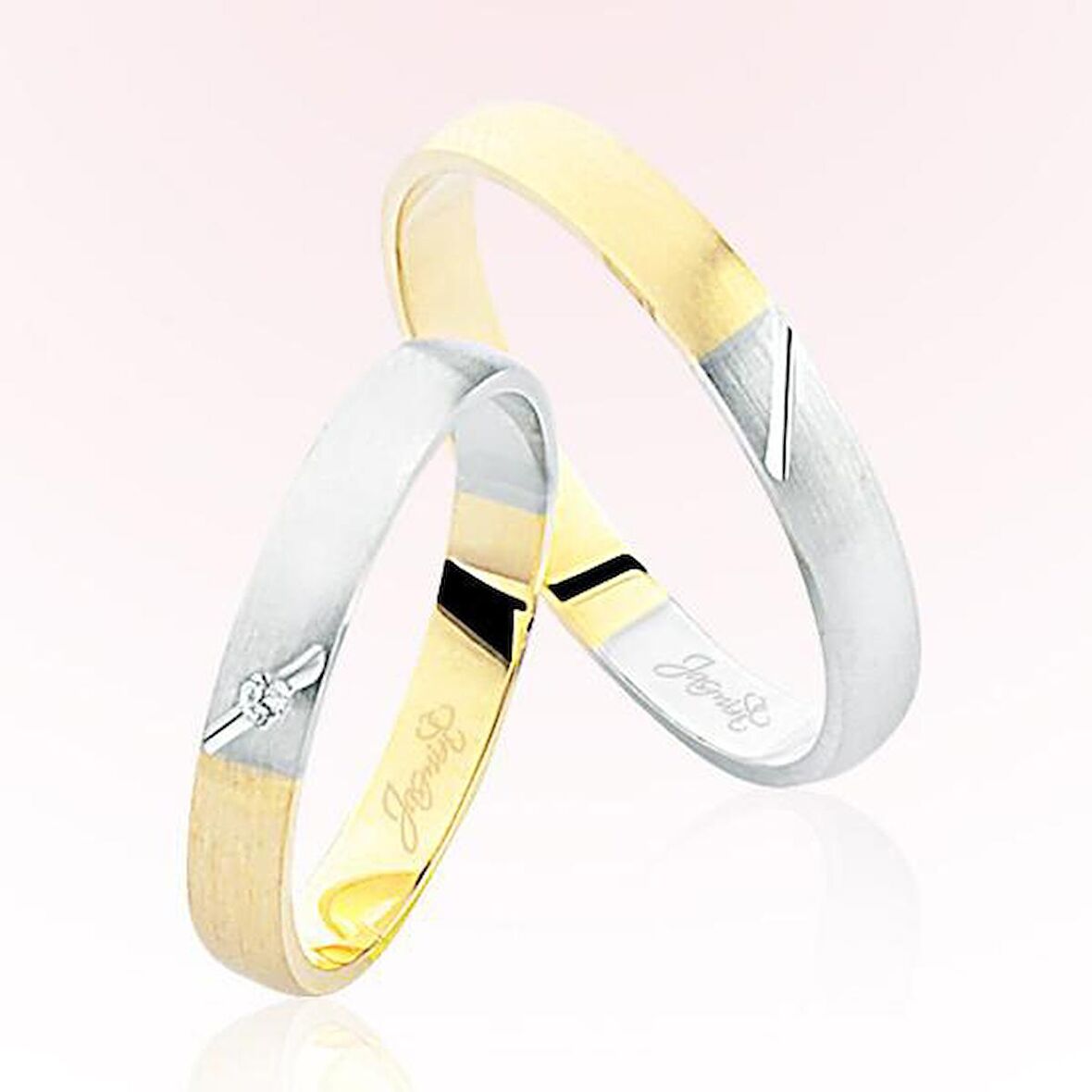 Sarı Beyaz Altın Alyans 5706