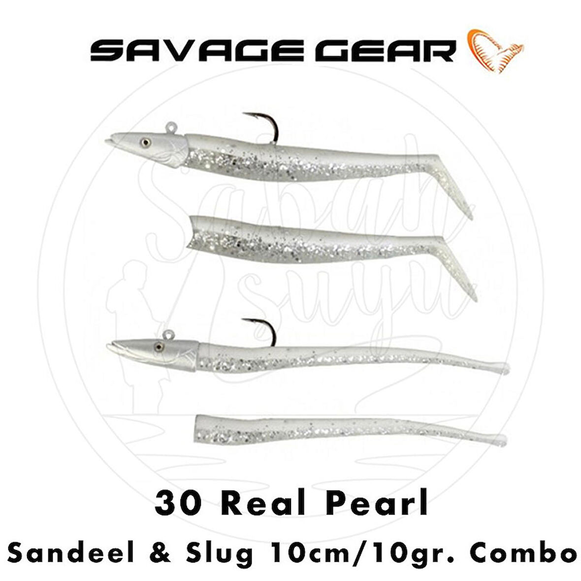 Savage Gear Sandeel - Slug 10cm 10gr. Combo (4+2) Real Pearl