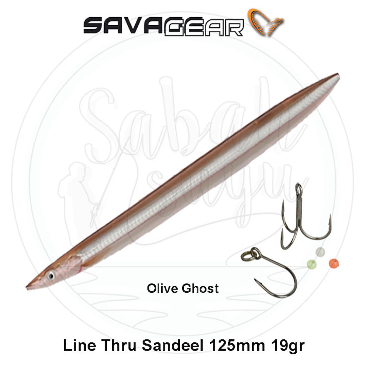 Savage Gear 3D Line Thru Sandeel 125mm 19g 03 Olive Ghost