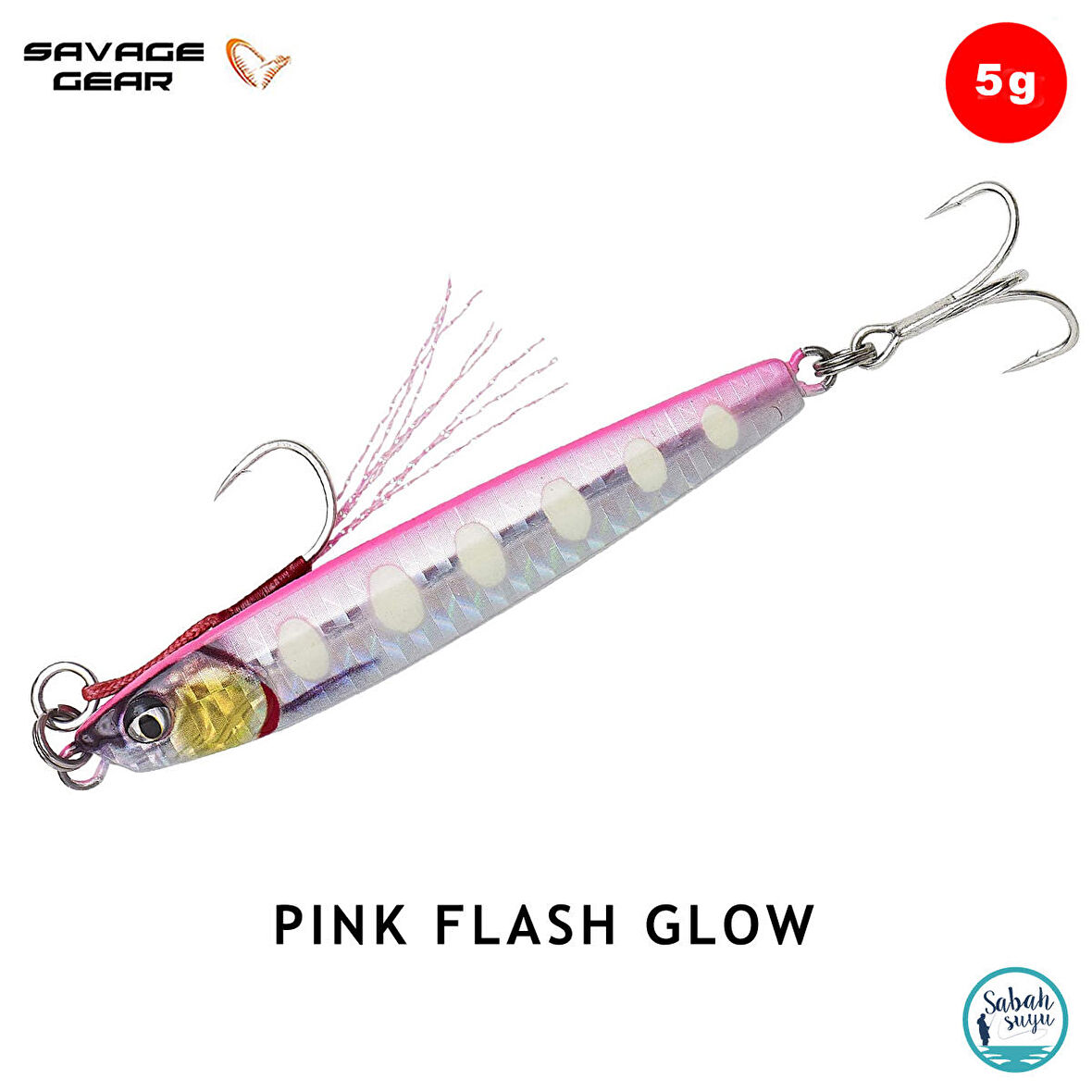 Savage Gear 3D Jig Minnow Baby Jig 5gr 4.6cm Pink Flash Glow