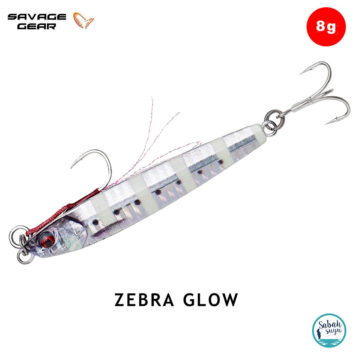 Savage Gear 3D Jig Minnow Baby Jig 8gr 5.4cm Zebra Glow