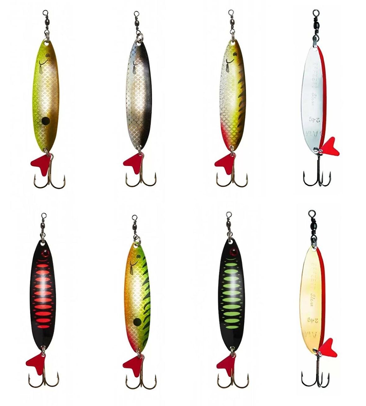 Dam Effzett Standard Spoon Slim 9.5 cm 32 gr Sinking Kaşık Dam-Olive-Chartreuse UV