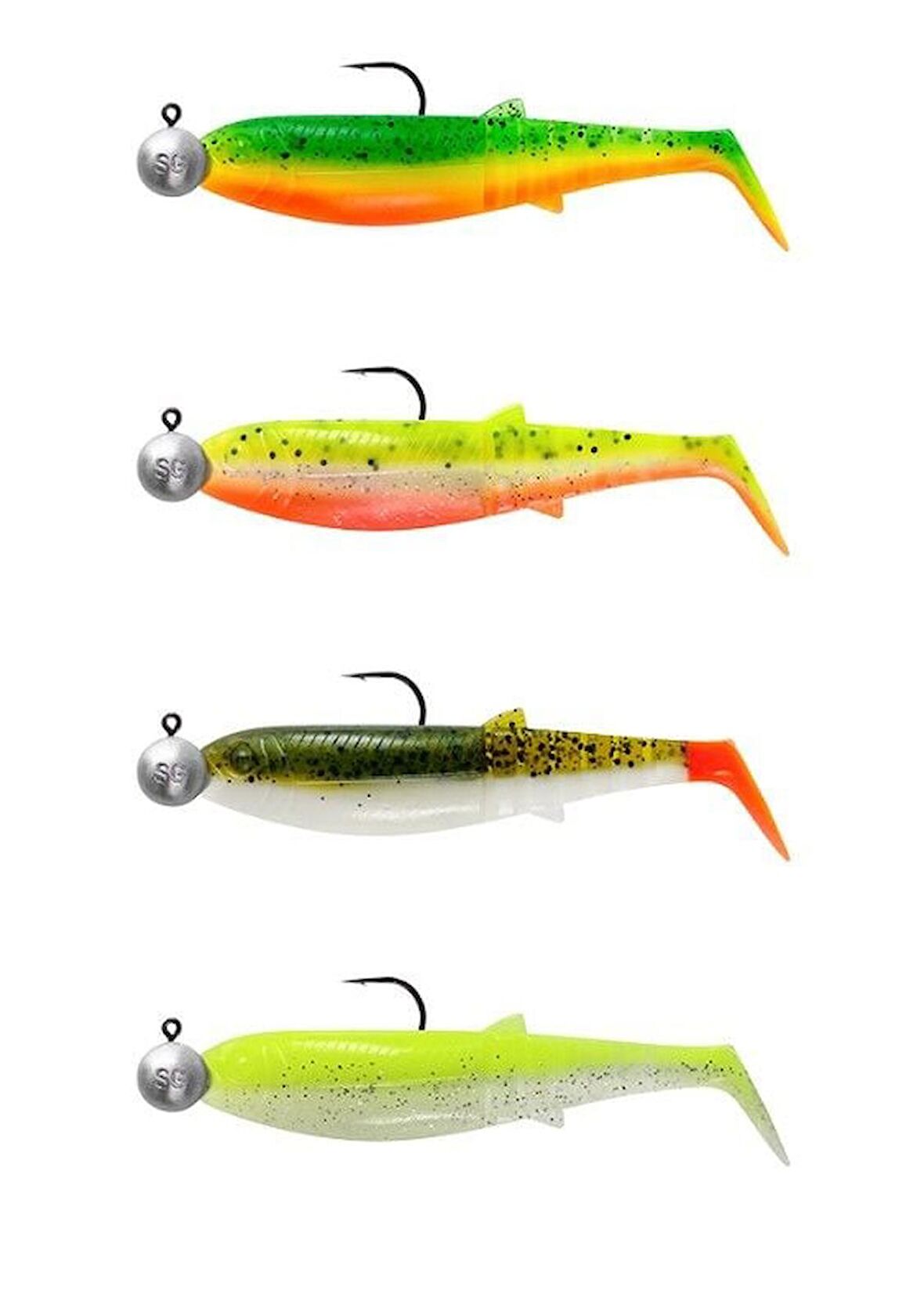 Savage Gear Cannibal Shad 8cm 5gr+7.5gr #2/0 Dark Water 4+4 Adet Suni Yem