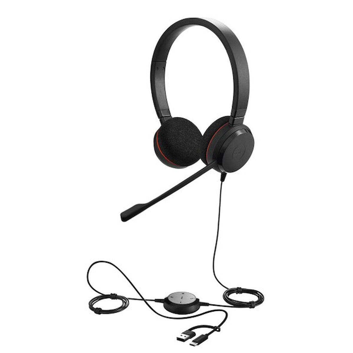 Jabra Evolve 20 Duo USB-C/A MS Mikrofonlu Kulak Üstü Kulaklık