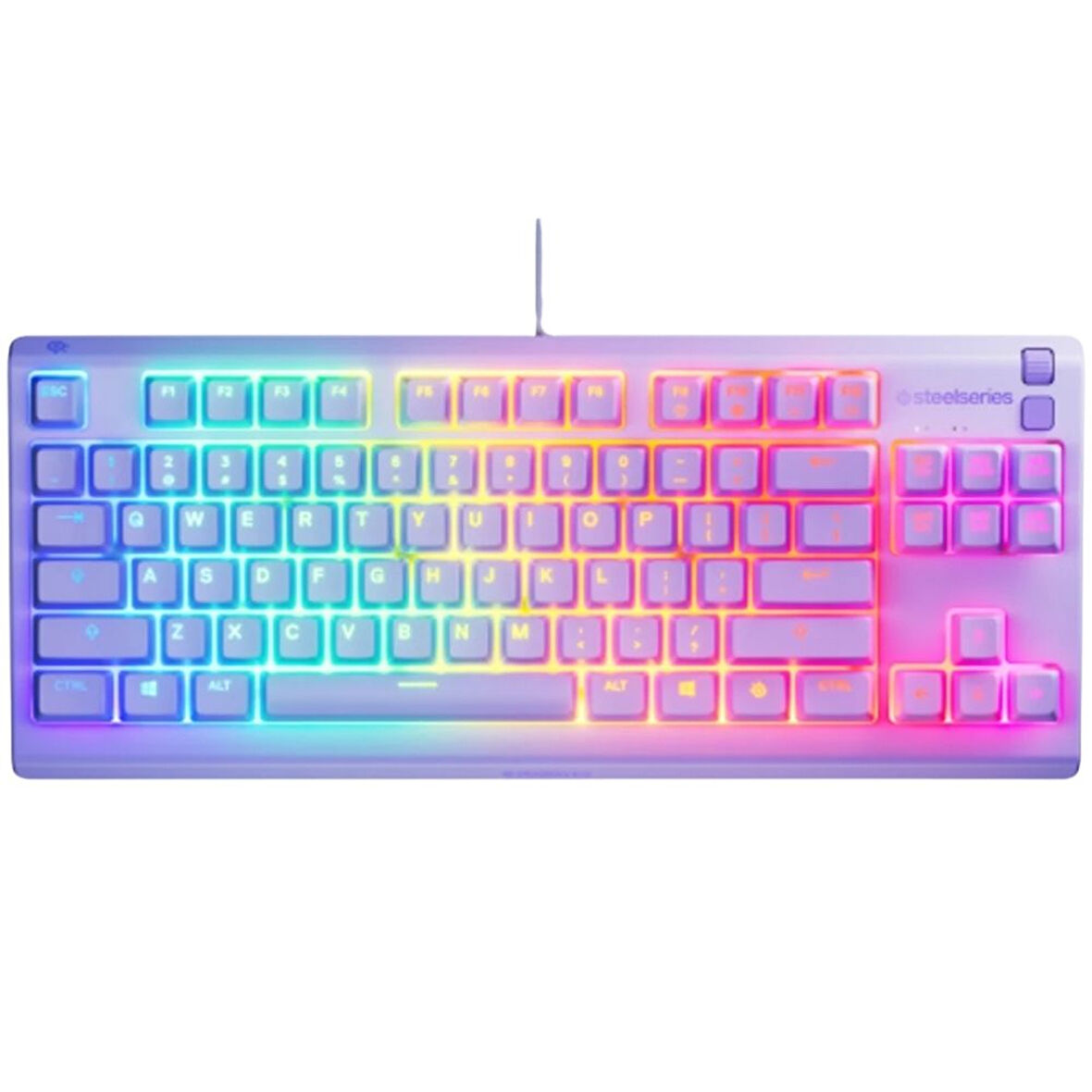 SteelSeries Apex 3 TKL TR Q RGB Membrane Kablolu Lavender Gaming (Oyuncu) Klavye