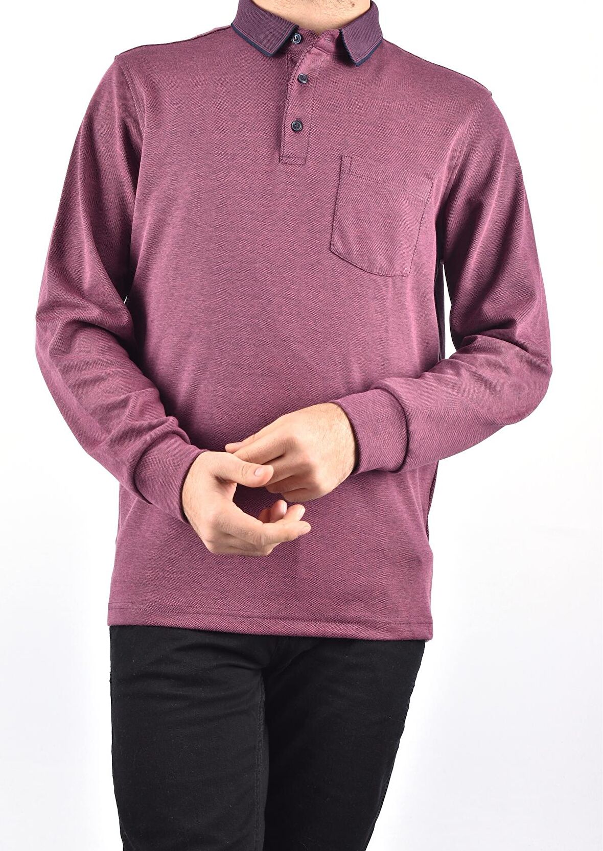 R7280 CEPLİ SWEAT /LACİVERT-GÜL/M