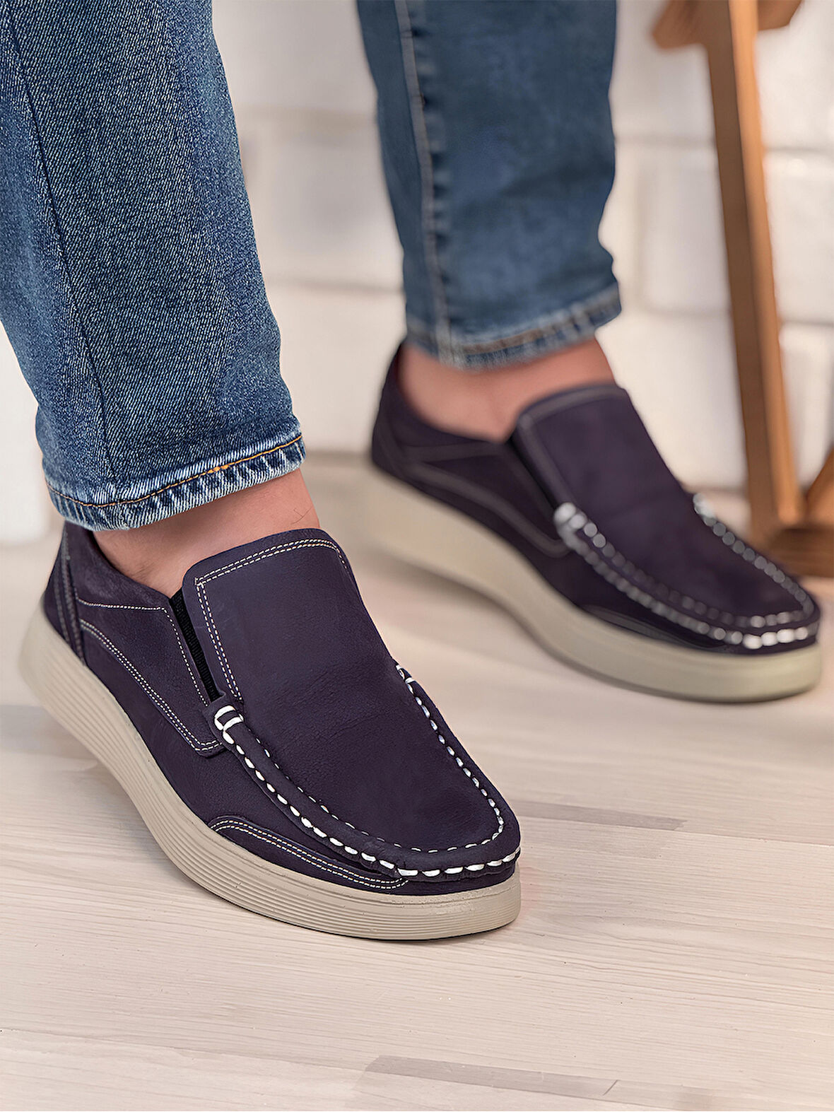 Ayakkabix Tems Hakiki Deri Yazlık Erkek Ayakkabı