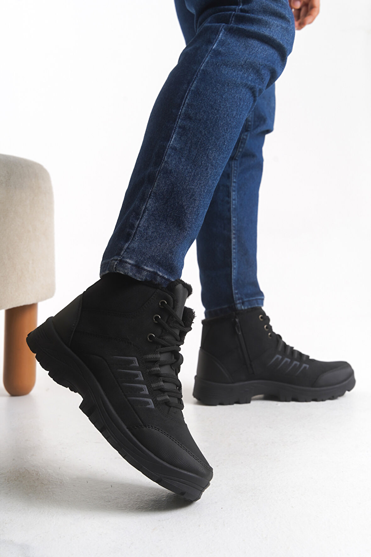 Ghattix Kışlık Fermuarlı Erkek İçi Tüylü Bot