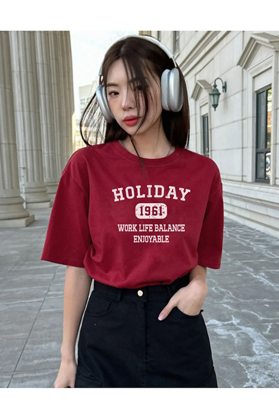 Unisex Holiday Ön Baskılı Tasarım Tshirt