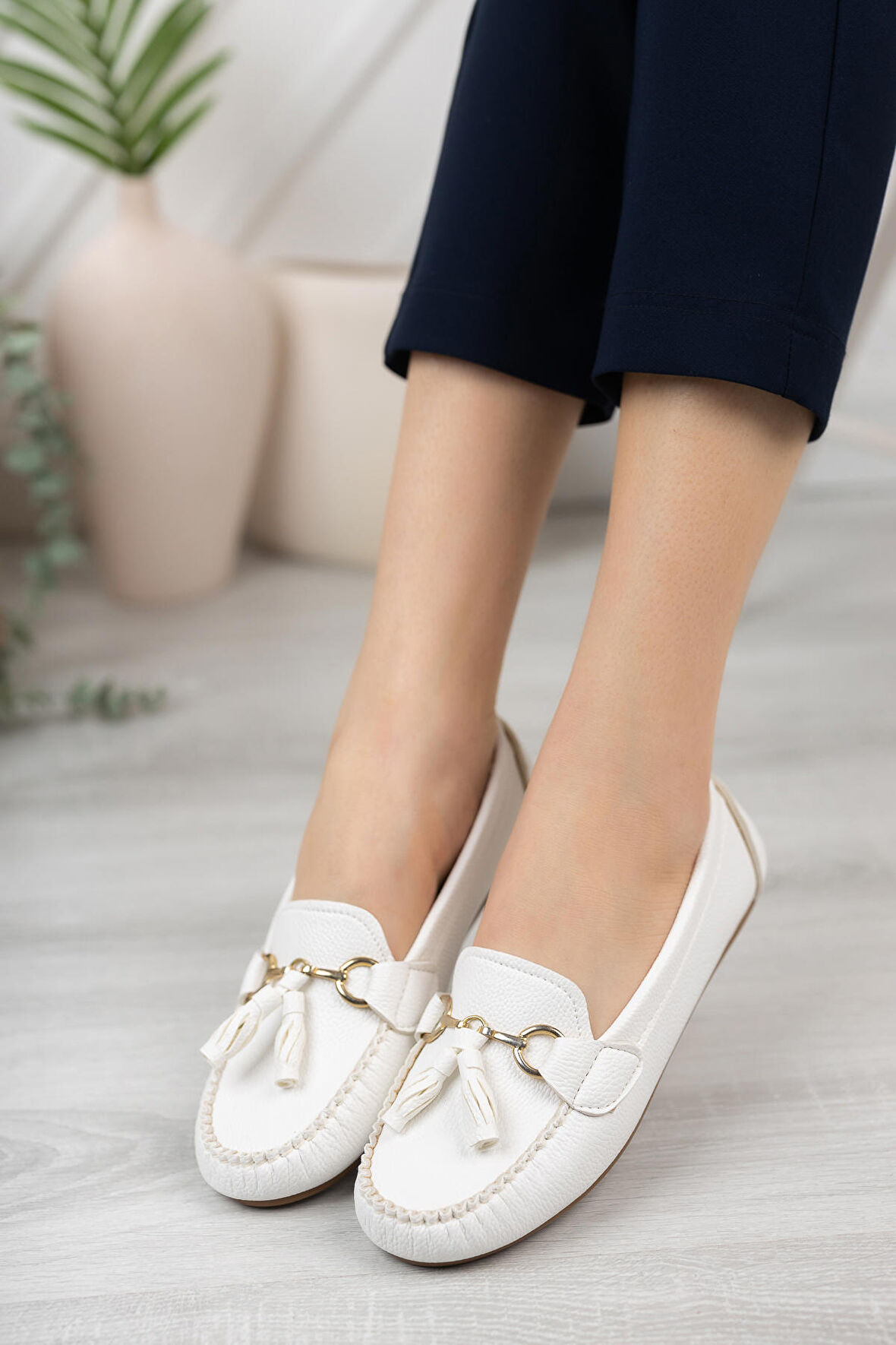 Khayt Tassel Casual Günlük Kadın Babet Ayakkabı