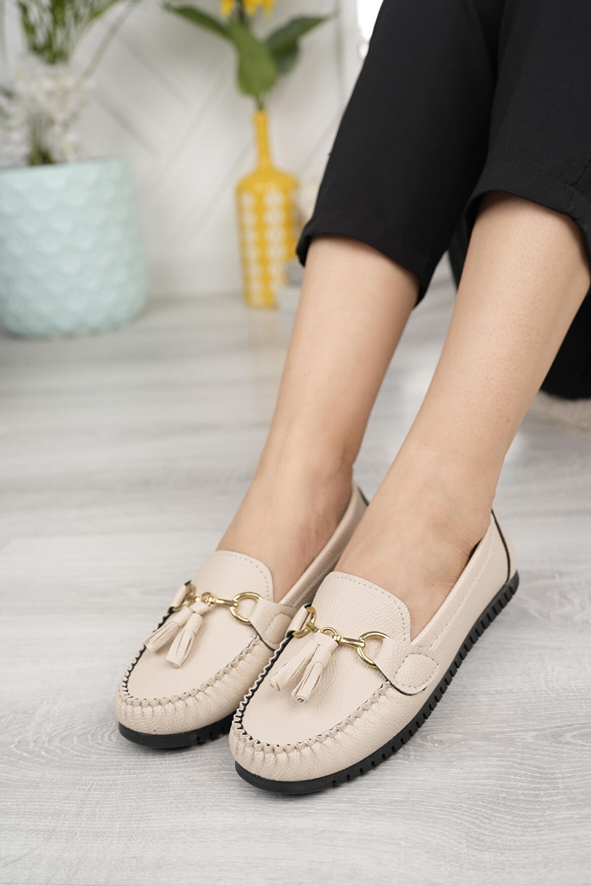 Khayt Tassel Casual Günlük Kadın Babet Ayakkabı