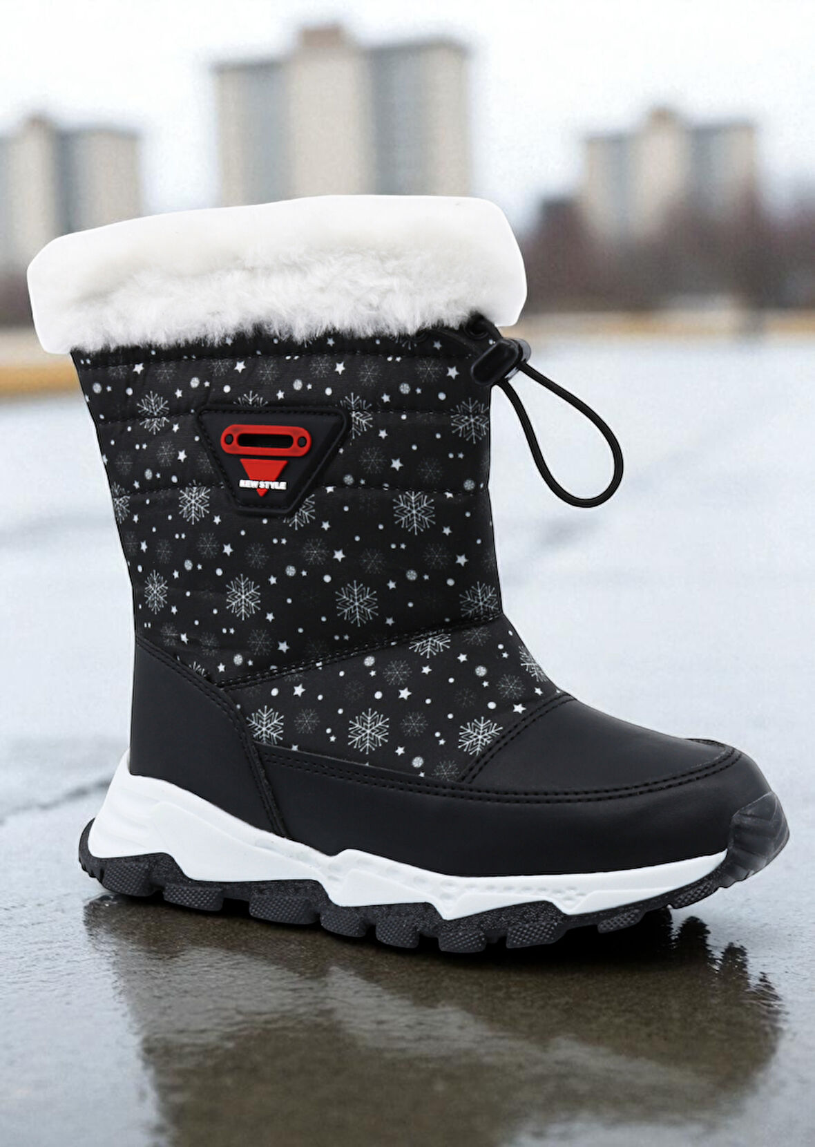 Khayt Gimli Sıcak Astar Su ve Soğuk Dayanıklı Ortopedik Kaymaz Taban Çocuk Kar Botu