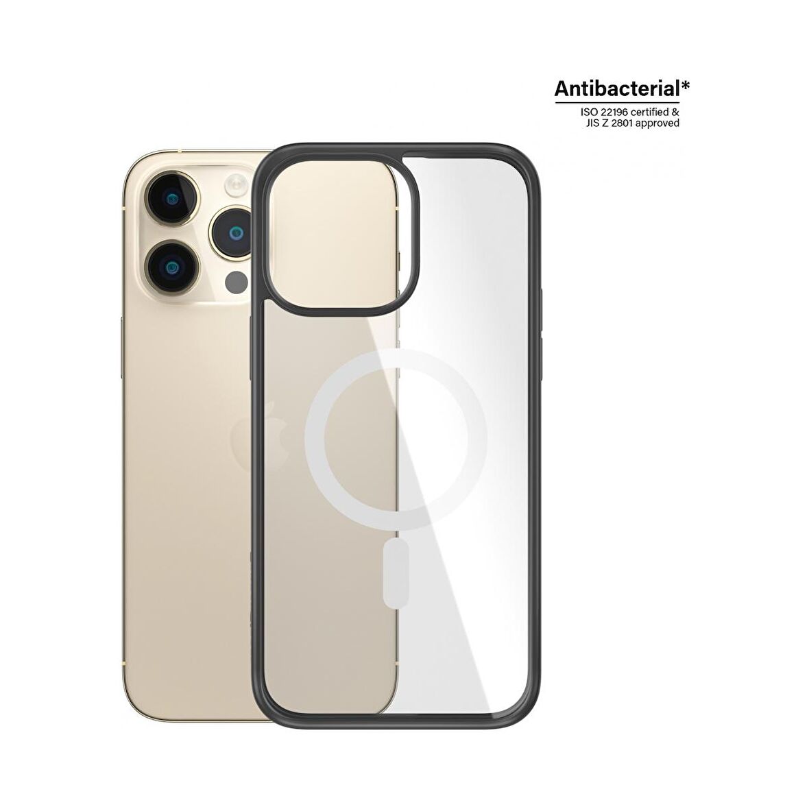 PanzerGlass MagSafe ClearCase Siyah Çerçeveli Kapak 2.4m iPhone 14 Pro Max