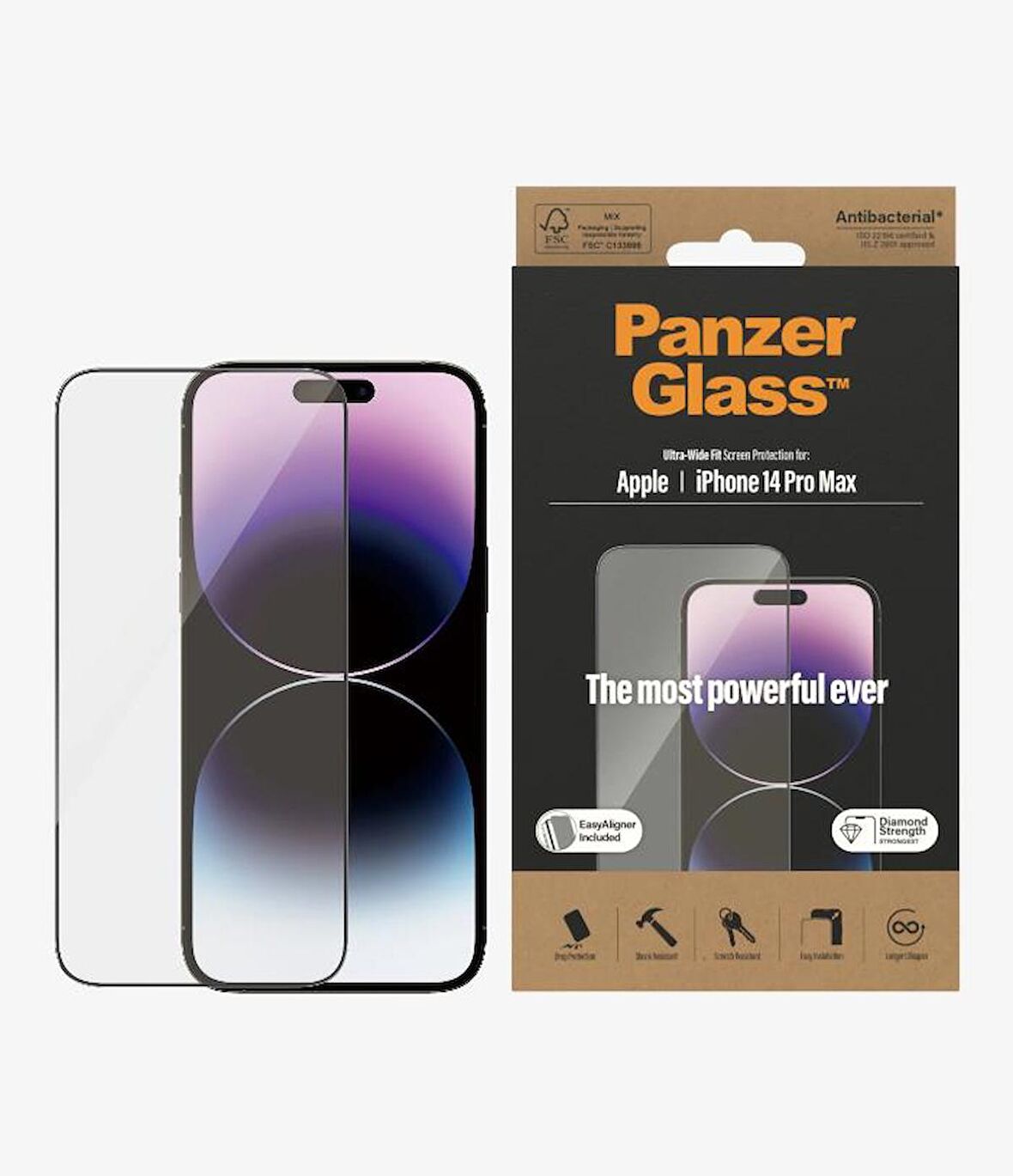 PanzerGlass iPhone 14 Pro UWF Antibakteriyel Ekran Koruyucu