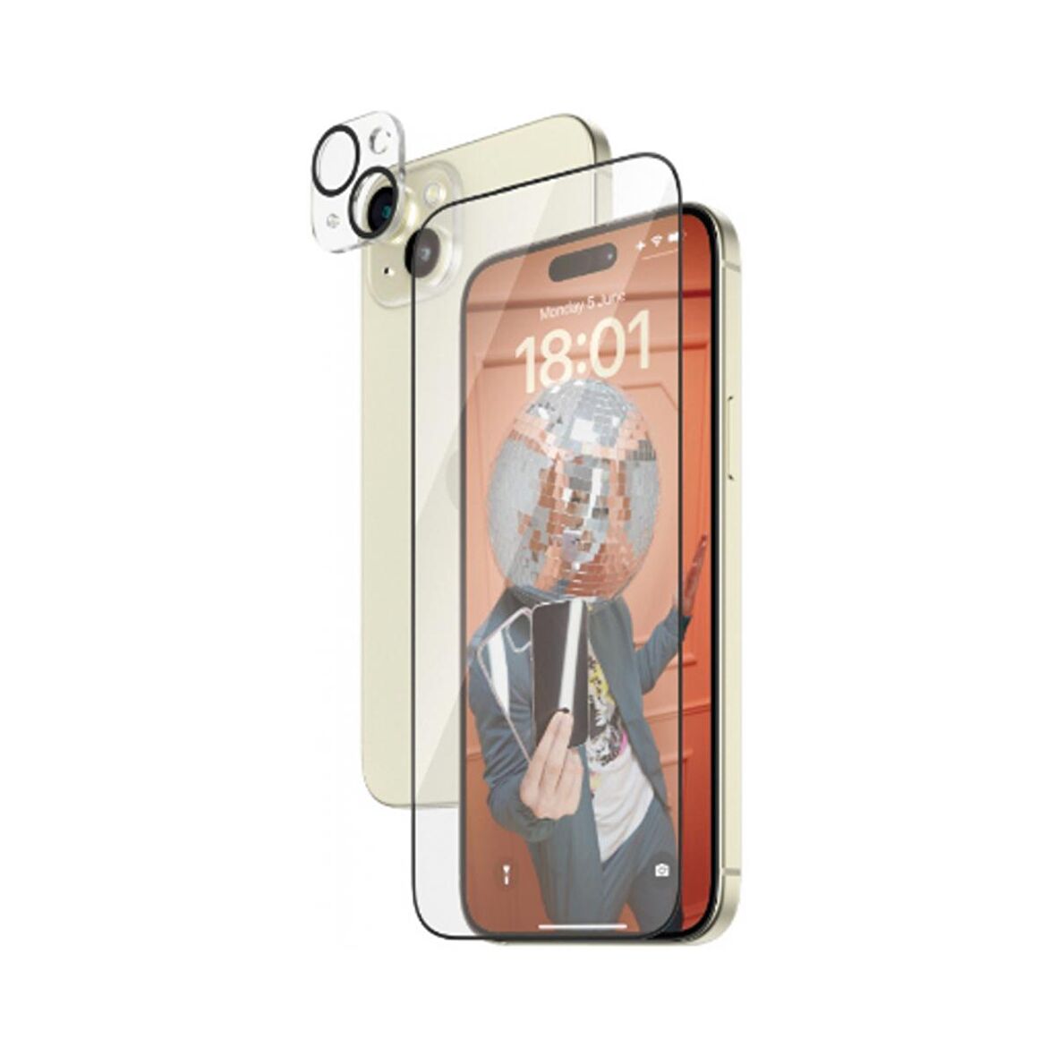 PanzerGlass  2 in 1 Pack iPhone 15 Plus Tam Uyumlu Ekran Koruyucu ve Kolay Hizalayıcı